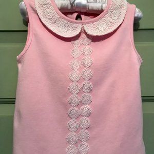 LC Waikiki sz 6-7 pink embroidered top NWOT